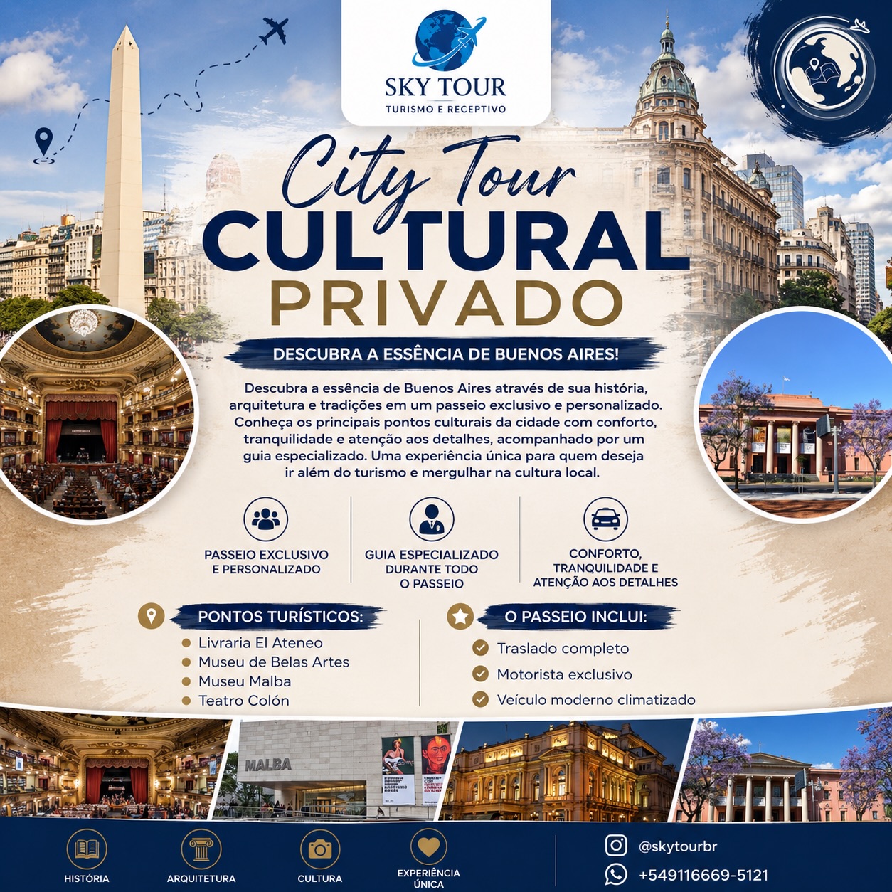 City Tour Cultural Privado em Buenos Aires