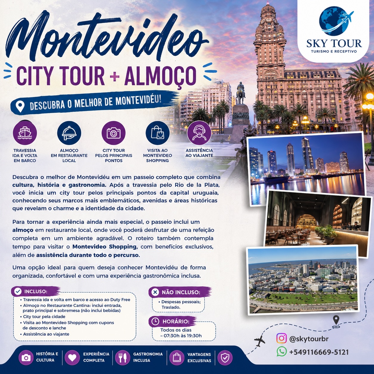 Montevidéu City Tour com almoço